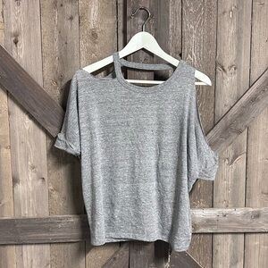 Chaser Cold Shoulder Cutout Tee NWT